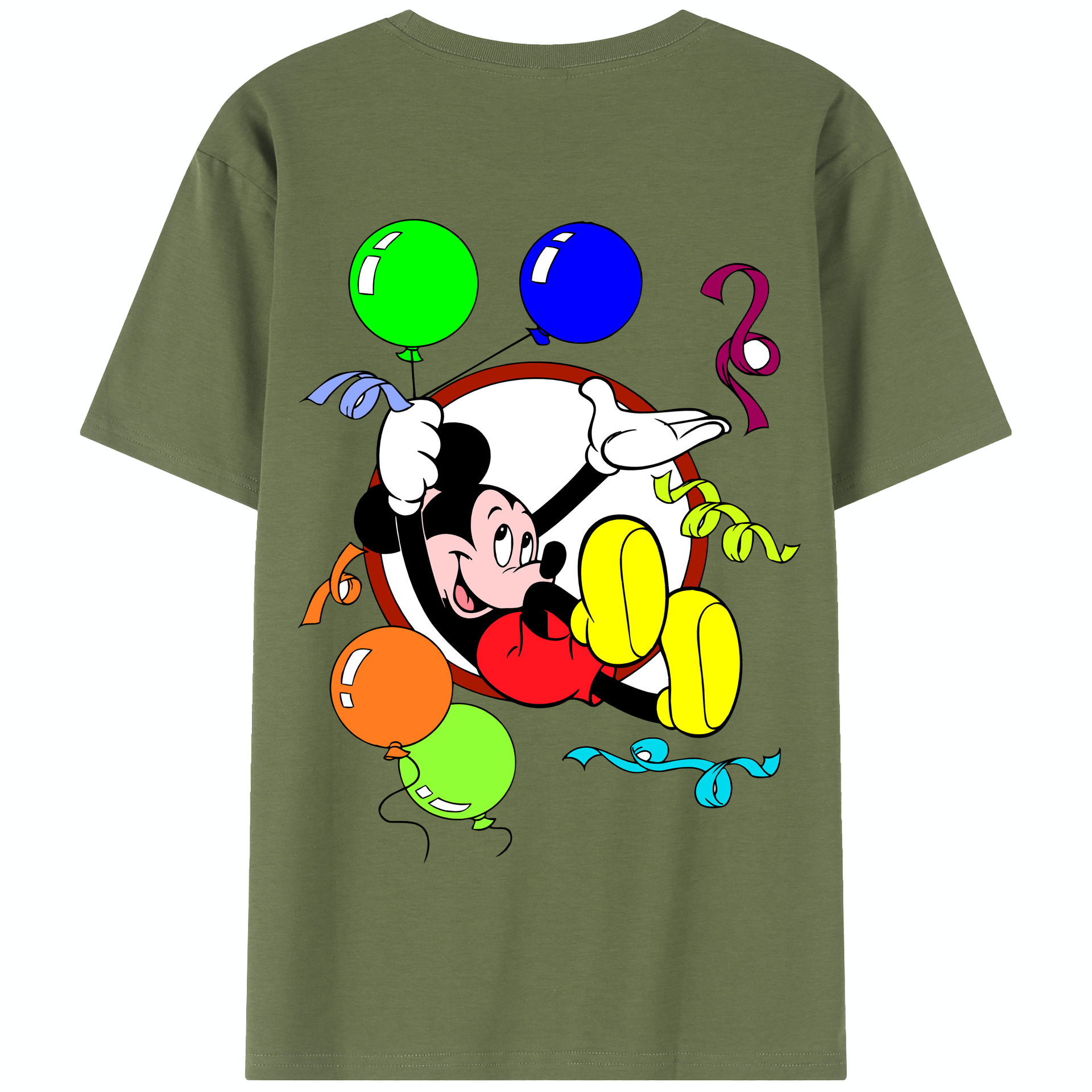（画像用） ミッキーマウス Mickey Mouse 綿100％半袖Tシャツ（背面プリント）